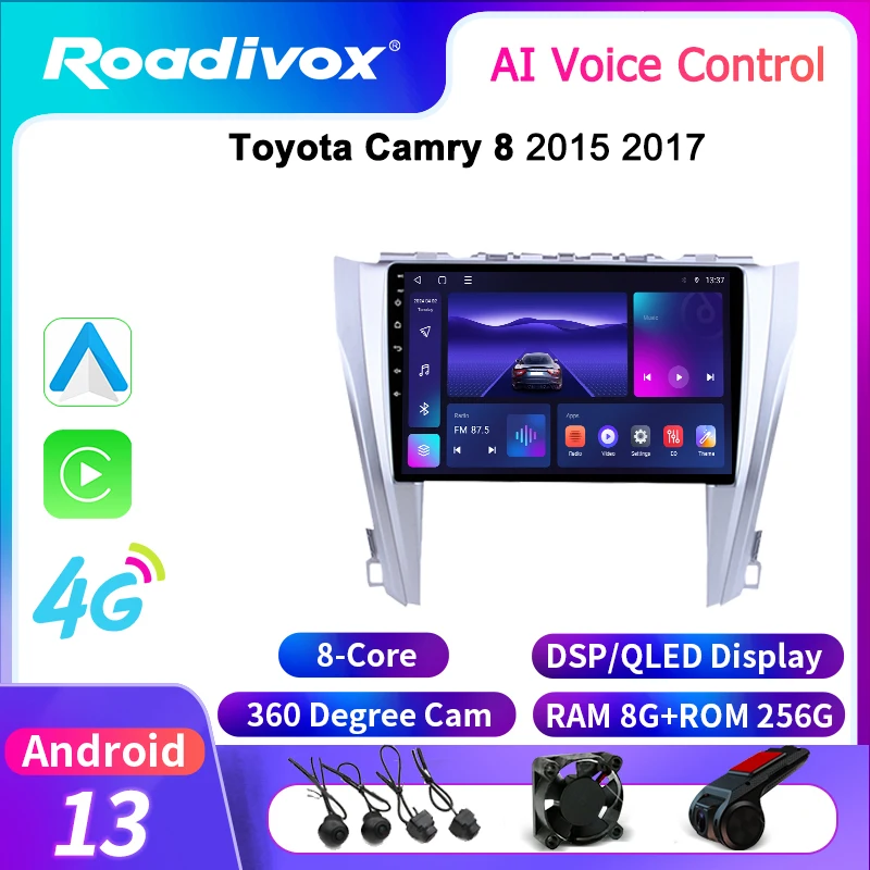 roadivox Android car radio for Toyota Camry 8 2015 2017 stereo GPS Navigation video Multimedia Player tape recorder carplay
roadivox Android car radio for Toyota Camry 8 2015 2017 stereo GPS Navigation video Multimedia Player tape recorder carplay