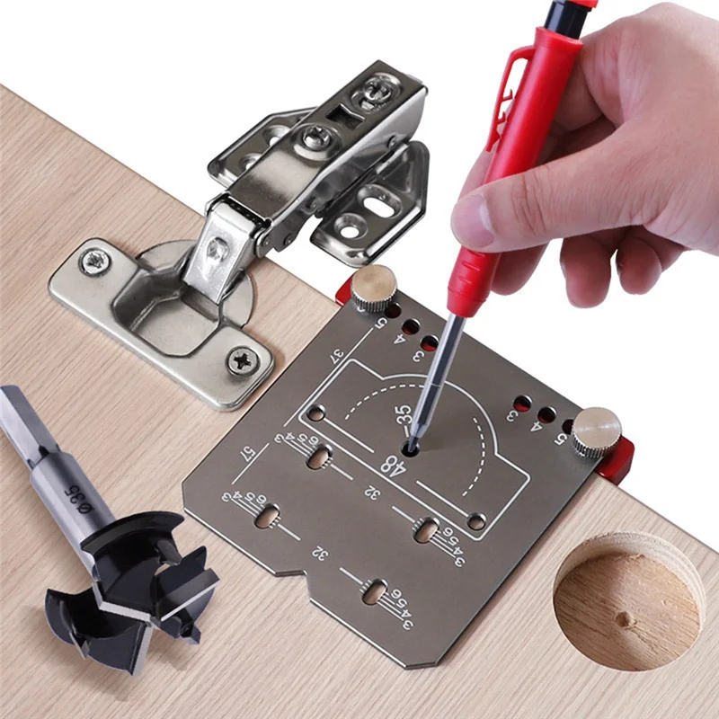 A78Z-35Mm Hinge Jig Door Cabinets Concealed Hinge Hole Template Jig Aluminium Alloy Drill Guide Locator Tool For Woodworking
A78Z-35Mm Hinge Jig Door Cabinets Concealed Hinge Hole Template Jig Aluminium Alloy Drill Guide Locator Tool For Woodworking