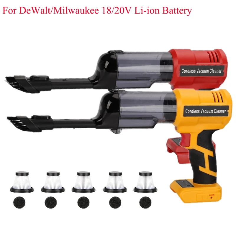 Portable Brushless Cordless Vacuum Cleaner with Variable Speed Function for Makita/DeWalt/Milwaukee/Bosch/Ryobi 18/20V Batteries
Portable Brushless Cordless Vacuum Cleaner with Variable Speed Function for Makita/DeWalt/Milwaukee/Bosch/Ryobi 18/20V Batteries