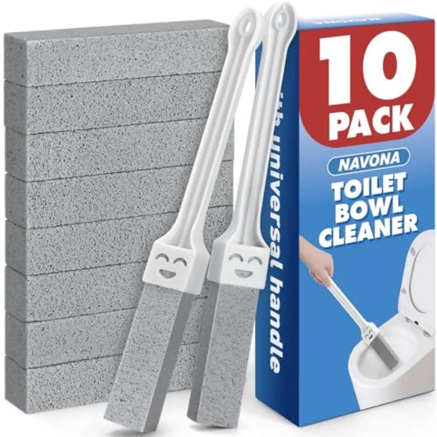 10 Pack Pumice Stone Toilet Bowl Cleaner with 2 Extra Long Handle, Pumice Stone Scouring Sticks for Toilets, Bathrooms, Kitchen
10 Pack Pumice Stone Toilet Bowl Cleaner with 2 Extra Long Handle, Pumice Stone Scouring Sticks for Toilets, Bathrooms, Kitchen