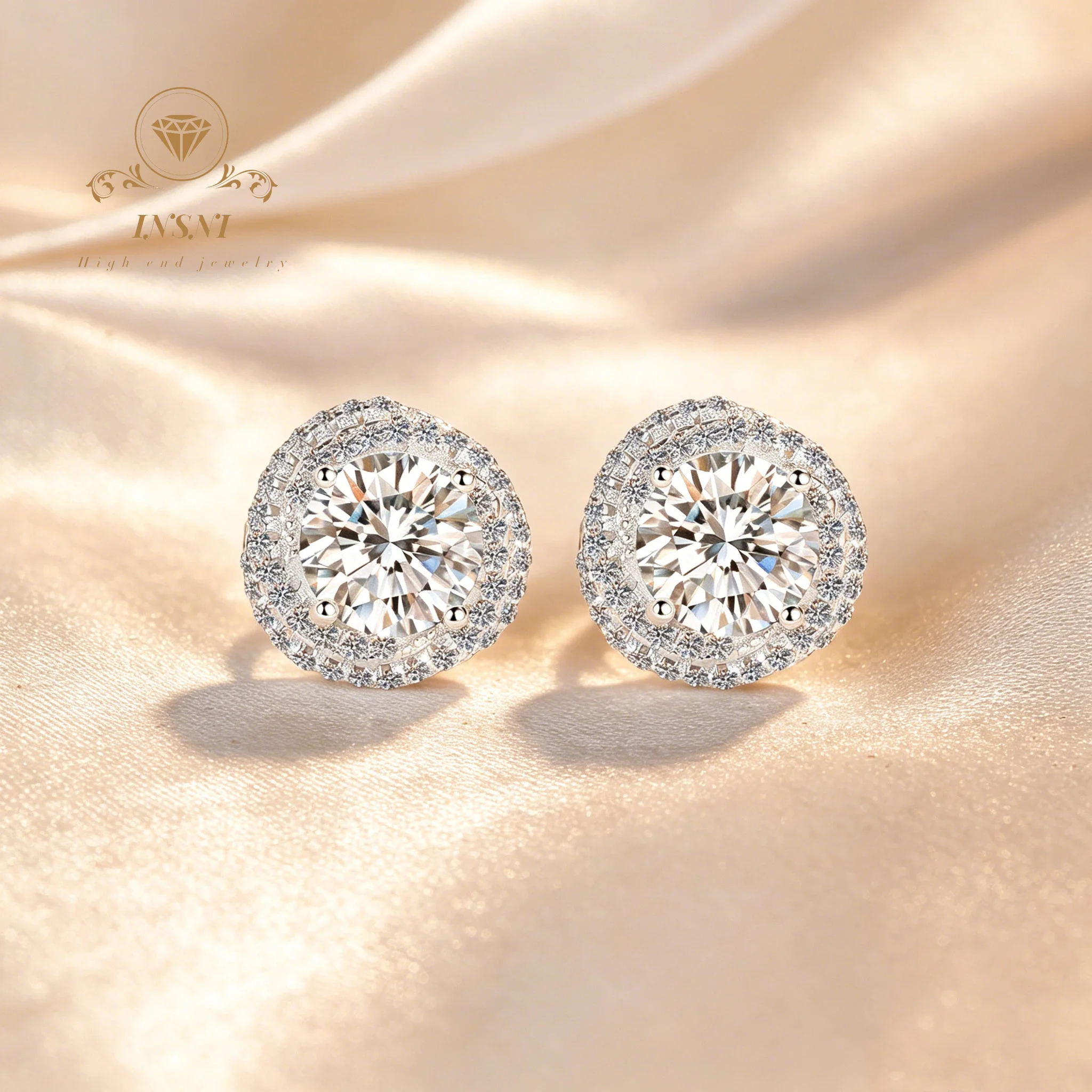 925 Sterling Silver Stud Earrings Round Geometric Four-Claw Simulation Moissanite Earrings Affordable Light Luxury Jewelry Gift
925 Sterling Silver Stud Earrings Round Geometric Four-Claw Simulation Moissanite Earrings Affordable Light Luxury Jewelry Gift