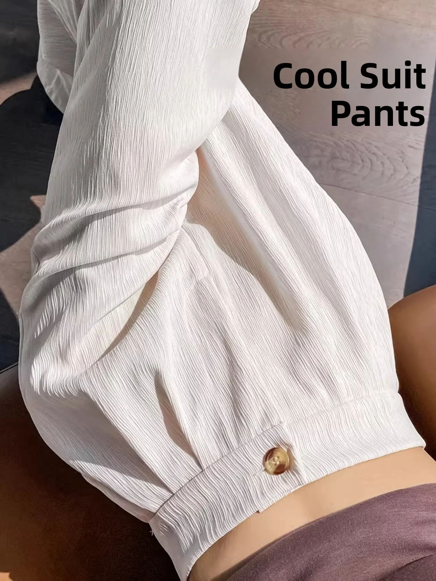 Ice Silk Texture Suit Pants Women's Spring Summer Thin Loose Slimming High-End Drapey Straight Casual Wide Leg Pants
Ice Silk Texture Suit Pants Women's Spring Summer Thin Loose Slimming High-End Drapey Straight Casual Wide Leg Pants