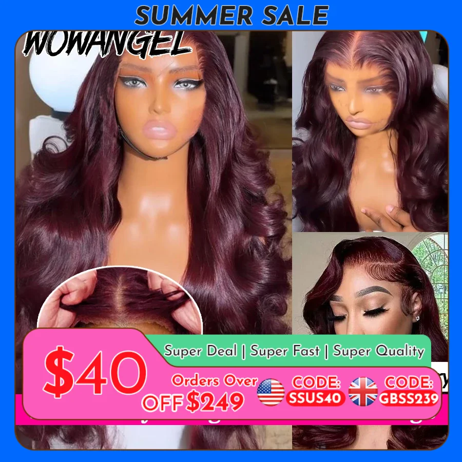 Pre Everything 13x6 HD Lace Front Wig 99J Burgundy Glueless Pre Cut Lace Body Wave Wigs Human Hair Wigs Brazilian Hair For Women
Pre Everything 13x6 HD Lace Front Wig 99J Burgundy Glueless Pre Cut Lace Body Wave Wigs Human Hair Wigs Brazilian Hair For Women