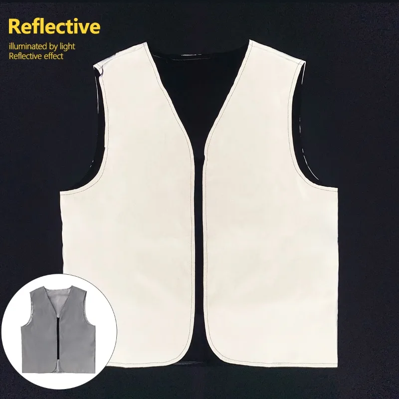 Night Reflective Clothes Summer V-neck Simple Vest Casual Outdoor Sports Cycling Jogging Reflect Light Bright Sleeveless Jacket
Night Reflective Clothes Summer V-neck Simple Vest Casual Outdoor Sports Cycling Jogging Reflect Light Bright Sleeveless Jacket