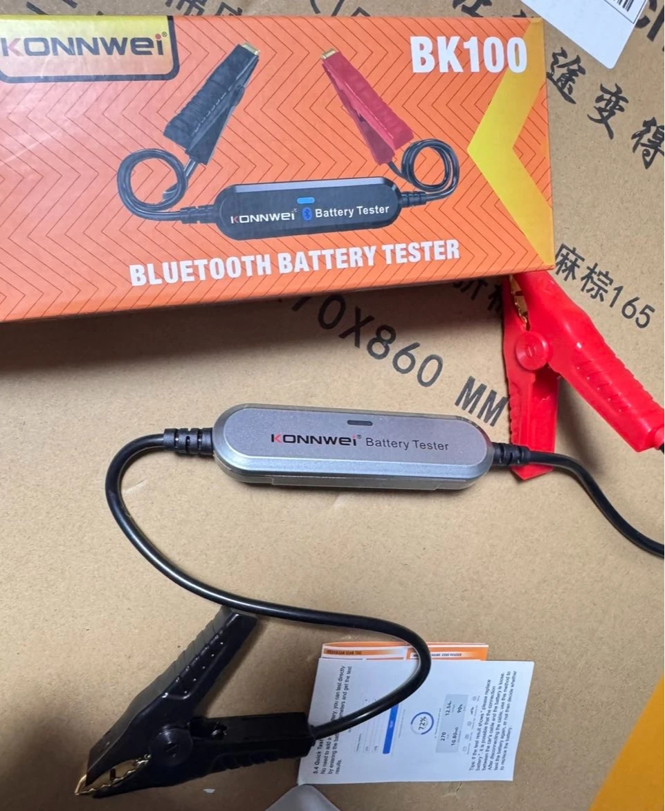 Charging Cranking KONNWEI BK100 6V 12V 24V Bluetooth 5.0 Car Truck Battery Tester waveform Monitor 100-2000 CCA
Charging Cranking KONNWEI BK100 6V 12V 24V Bluetooth 5.0 Car Truck Battery Tester waveform Monitor 100-2000 CCA