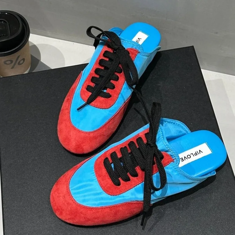 Ladies Slippers in Spring and Autumn, New Fashion, Leisure and Comfort, Baotou Thick-soled Color Matching with Sports Slippers
Ladies Slippers in Spring and Autumn, New Fashion, Leisure and Comfort, Baotou Thick-soled Color Matching with Sports Slippers