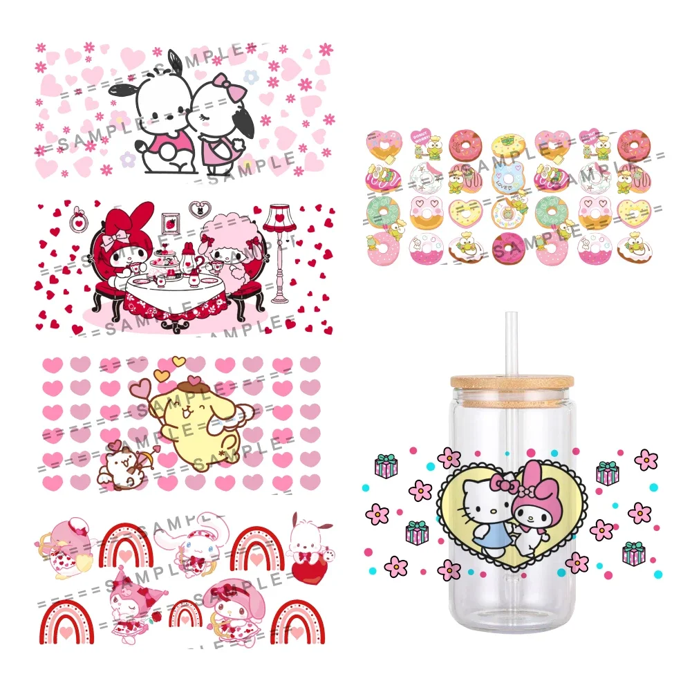 Cartoon Design Valentine's Day Sanrio UV DTF Transfer Sticker Waterproof Transfers Decals For 16oz Glass Cup Wrap Stickers
Cartoon Design Valentine's Day Sanrio UV DTF Transfer Sticker Waterproof Transfers Decals For 16oz Glass Cup Wrap Stickers