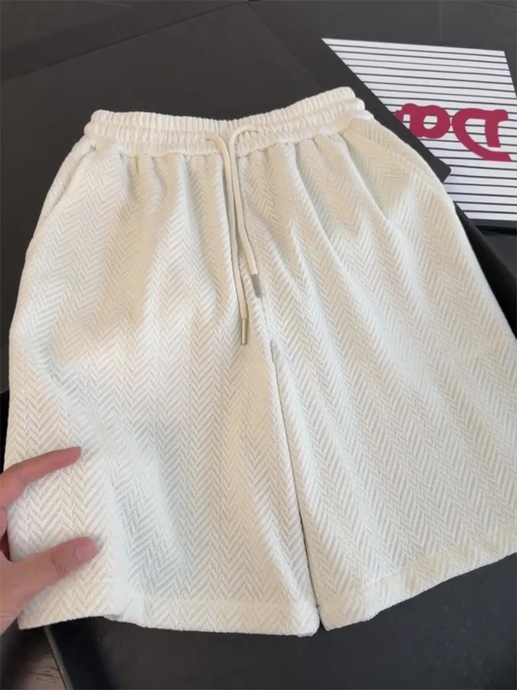 American Style Knitted Shorts Men's Loose Casual Wide Leg Five-Quarter Length Straight Cut Fashionable Summer Shorts
American Style Knitted Shorts Men's Loose Casual Wide Leg Five-Quarter Length Straight Cut Fashionable Summer Shorts