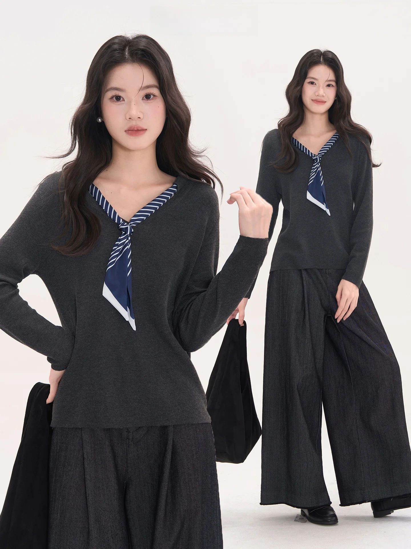 Autumn Elegance Women's V-Ne Knitwear Stripe Long Sve Casual Sle Faionable Window Display Heme Brand
Autumn Elegance Women's V-Ne Knitwear Stripe Long Sve Casual Sle Faionable Window Display Heme Brand