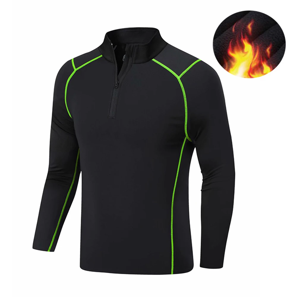Autumn Winter New Long Sleeve Compression Thermal T-Shirt High Neck Men's Zipper Running Sportswear Gym Warm Velvet Fitness Suit
Autumn Winter New Long Sleeve Compression Thermal T-Shirt High Neck Men's Zipper Running Sportswear Gym Warm Velvet Fitness Suit