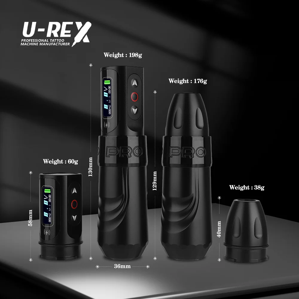 T-Rex Wireless Tattoo Machine Rotary Pen Coreless Motor 4.0mm Travel with Two 1600mAh Batteries Suitable for Tattoo Artists
T-Rex Wireless Tattoo Machine Rotary Pen Coreless Motor 4.0mm Travel with Two 1600mAh Batteries Suitable for Tattoo Artists