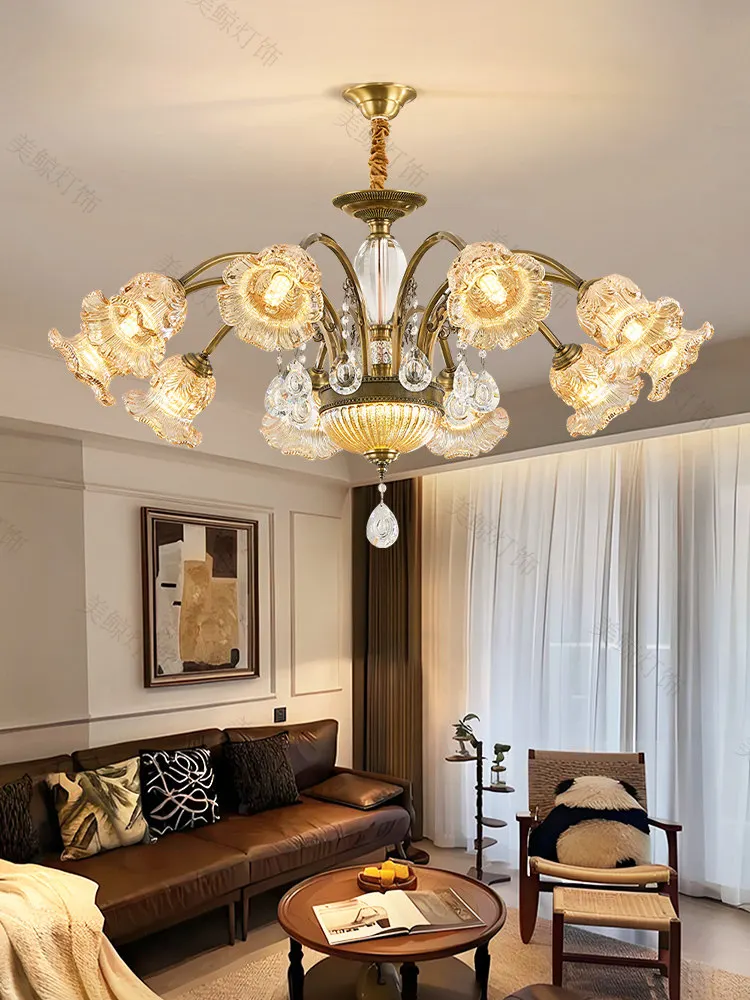 Copper American Vintage Crystal Chandelier With Amber Glass Shades Drops For Living Room DiningRoom Villa Home Lighting Fixture
Copper American Vintage Crystal Chandelier With Amber Glass Shades Drops For Living Room DiningRoom Villa Home Lighting Fixture