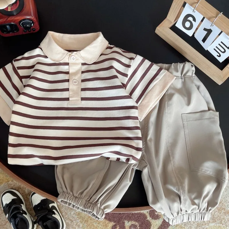 Kids Baby Boys Clothes Sets Outfits Summer Toddler Clothing Casual Stripe T-shirts Pants 2Pcs Baby Suits Children Costume
Kids Baby Boys Clothes Sets Outfits Summer Toddler Clothing Casual Stripe T-shirts Pants 2Pcs Baby Suits Children Costume
