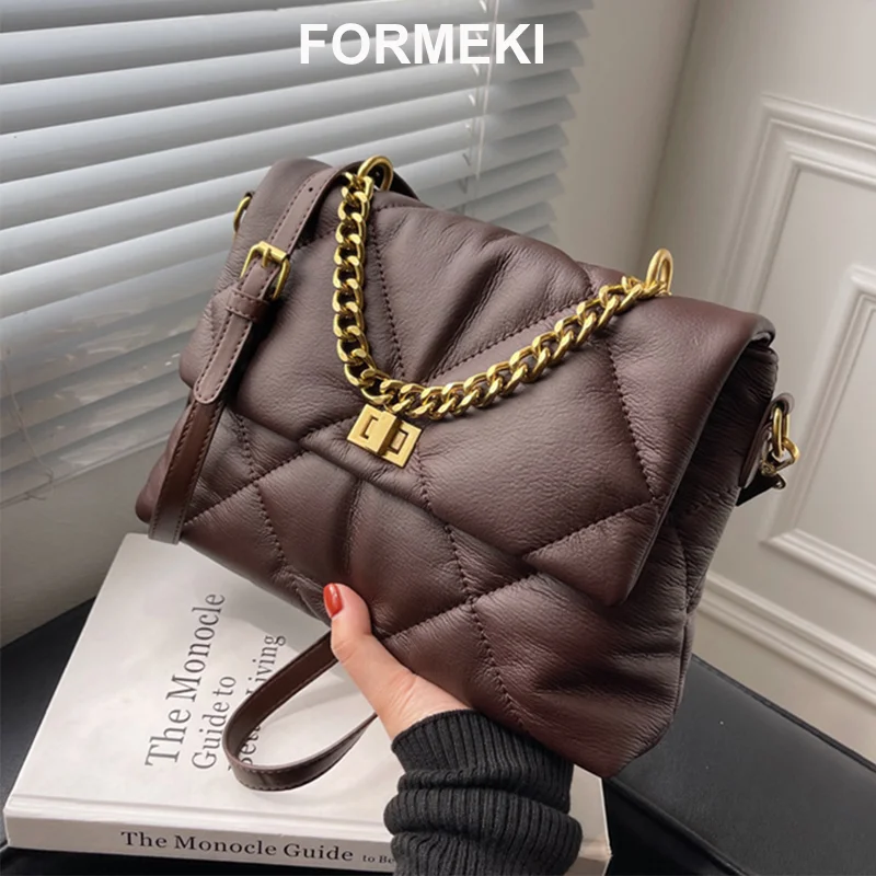 Formeki New Fashion Women Bag Shoulder Bags For Women Metal Chains Casual Female Retro Soft Winter Bags
Formeki New Fashion Women Bag Shoulder Bags For Women Metal Chains Casual Female Retro Soft Winter Bags