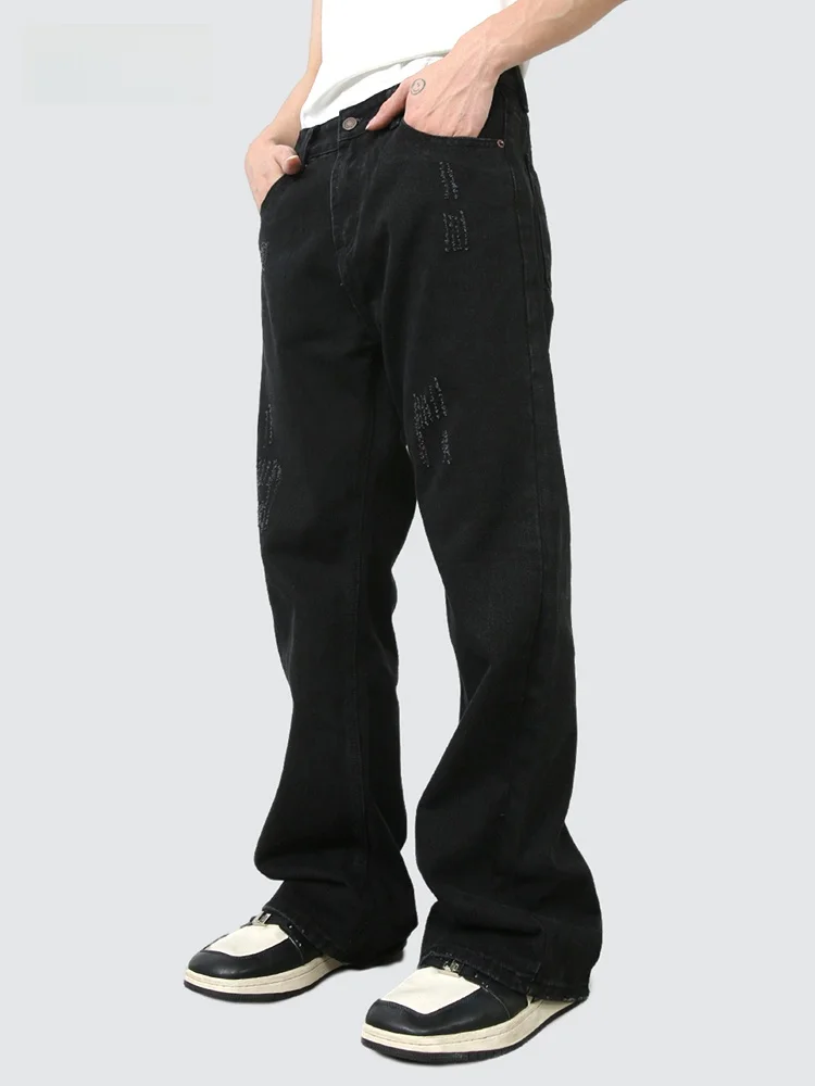 Черные американские джинсы в стиле ретро, мужские свободные прямые брюки для похудения, повседневные длинные брюки, расклешенные джинсы из смеси хлопка, молодежная мода
Черные американские джинсы в стиле ретро, мужские свободные прямые брюки для похудения, повседневные длинные брюки, расклешенные джинсы из смеси хлопка, молодежная мода
