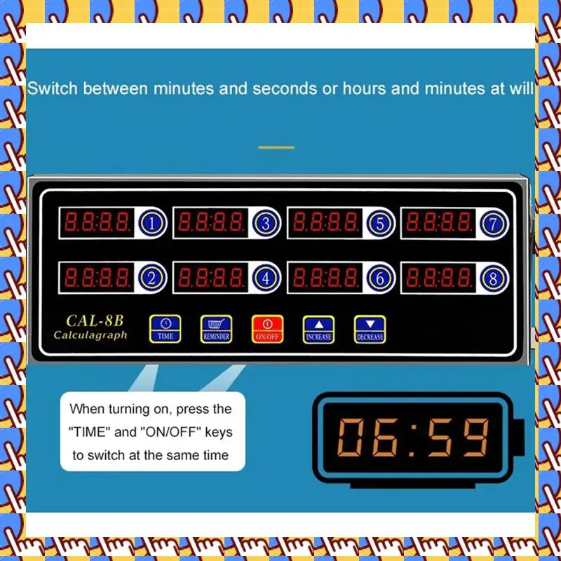 A79I Kitchen Timer Eighth 8 Channel Electronic Commercial Digital Button Countdown Reminder Loud Clock Restaurant
A79I Kitchen Timer Eighth 8 Channel Electronic Commercial Digital Button Countdown Reminder Loud Clock Restaurant