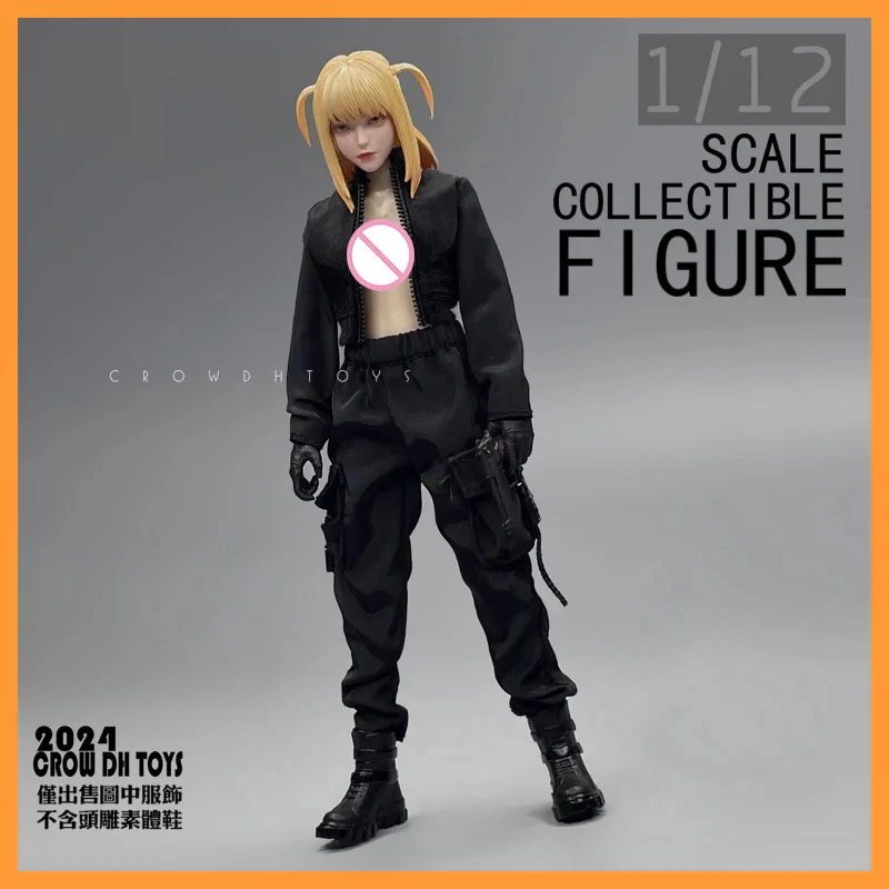 1/12 Scale Female Soldier Handsome Short Black Zipper Jacket Work Pants Set Fit 6inch Action Figure Model Toys
1/12 Scale Female Soldier Handsome Short Black Zipper Jacket Work Pants Set Fit 6inch Action Figure Model Toys