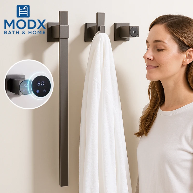 OXG Stainless Steel Electric Heated Towel Rack Heated Bathroom Towel Warmers Built-in Timer Concealed Installation 2/3 Bars
OXG Stainless Steel Electric Heated Towel Rack Heated Bathroom Towel Warmers Built-in Timer Concealed Installation 2/3 Bars