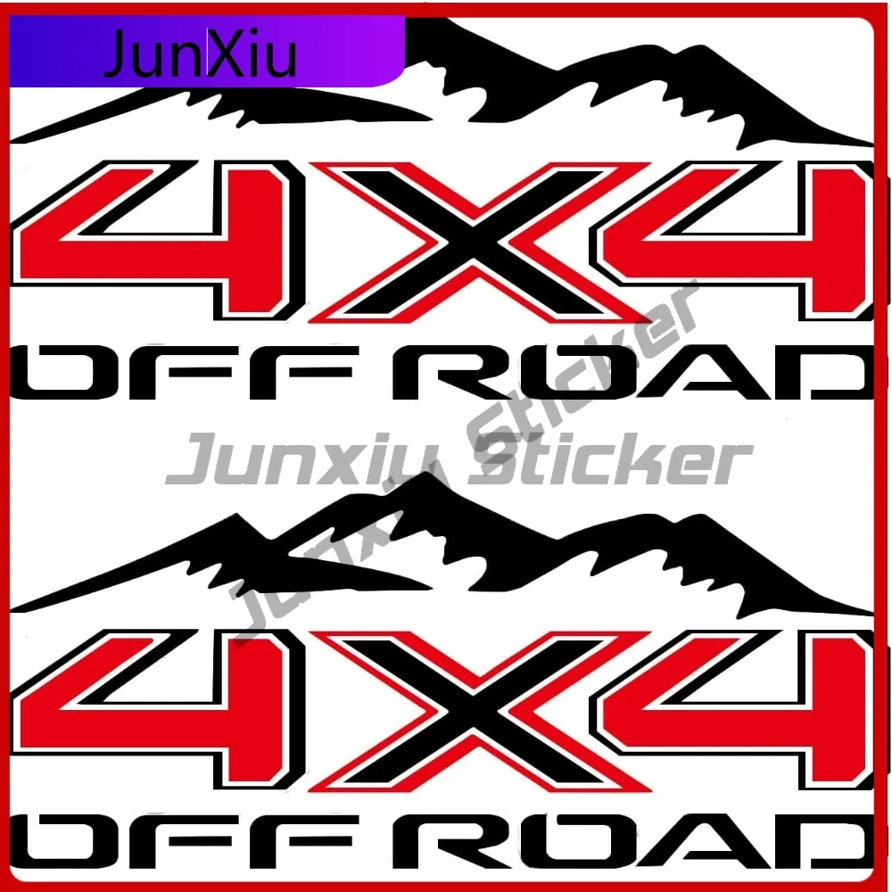 2pcs 4x4 Off Road Decal Stickers With Mountain For Truck Bedside Red And Black Cover Scratches Decoration Waterproof Reflective
2pcs 4x4 Off Road Decal Stickers With Mountain For Truck Bedside Red And Black Cover Scratches Decoration Waterproof Reflective