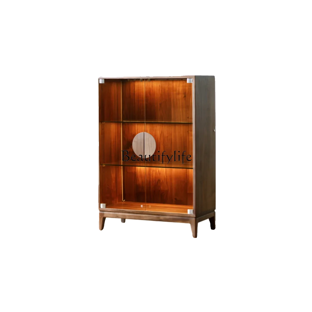 ls 18North American black walnut display pure solid wood Nordic glass wine cabinet
ls 18North American black walnut display pure solid wood Nordic glass wine cabinet