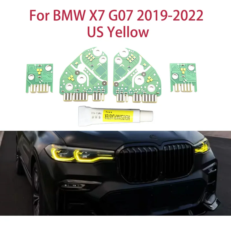 1 pair For BMW X7 G07 2019-2022 US version Lemon Yellow Car Hernia Headlights DRL Chip Angel Eyes Car headlights Ballast chip
1 pair For BMW X7 G07 2019-2022 US version Lemon Yellow Car Hernia Headlights DRL Chip Angel Eyes Car headlights Ballast chip