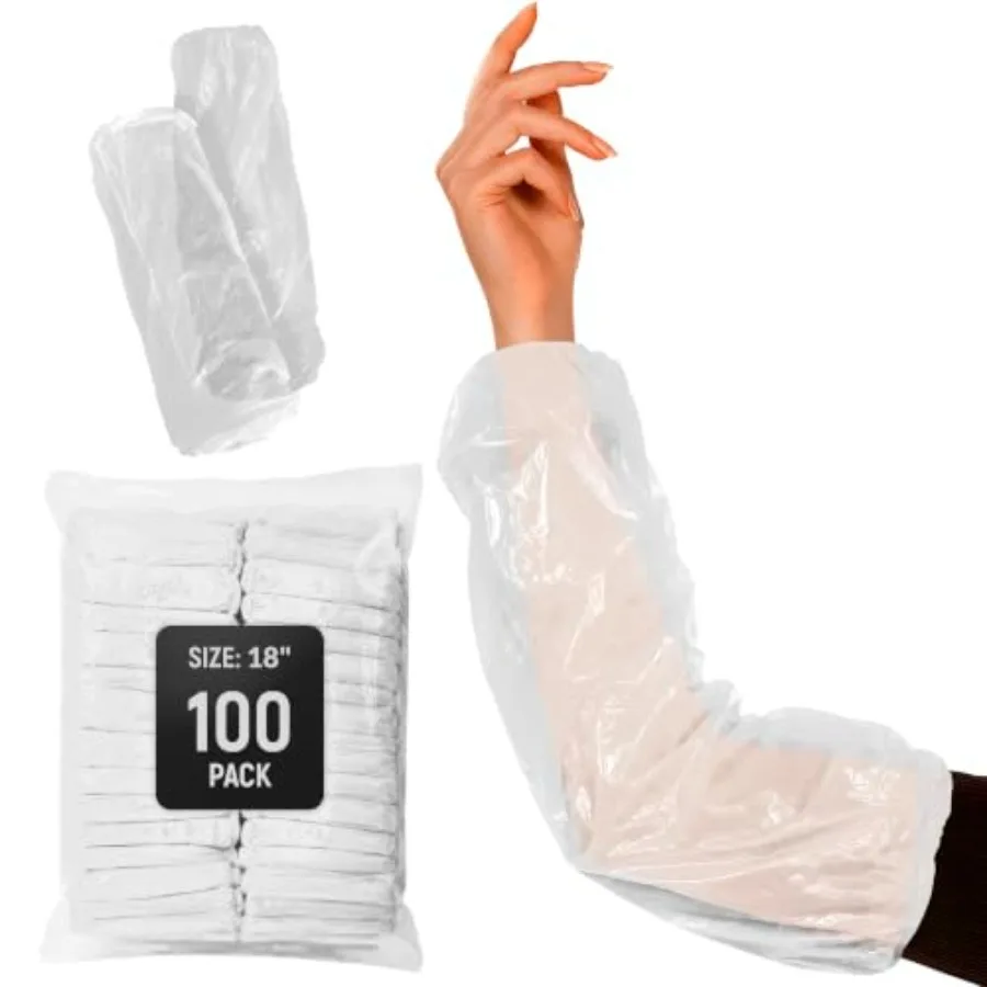 Disposable Arm Sleeves, White 18 Inch Polyethylene Arm Covers, Waterproof Sleeve Covers with Elastic Ends for Food Processing,
Disposable Arm Sleeves, White 18 Inch Polyethylene Arm Covers, Waterproof Sleeve Covers with Elastic Ends for Food Processing,