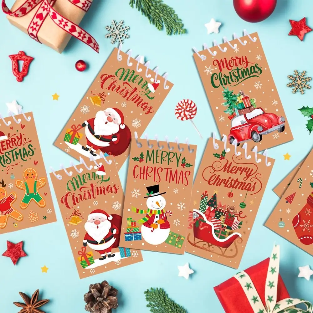 8PCS Coil Binding Christmas Notebook Mini Size Spiral Design Spiral Notebook Multiple Styles Holiday Notebook Home Decorations
8PCS Coil Binding Christmas Notebook Mini Size Spiral Design Spiral Notebook Multiple Styles Holiday Notebook Home Decorations