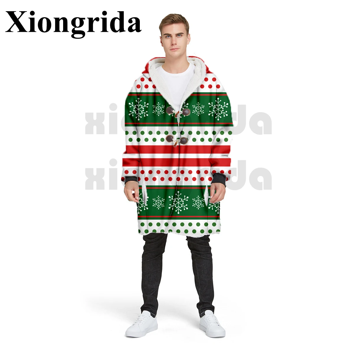 Christmas Printed Hoodies Mens Thick Jacket Merry Christmas Button Overcoat Holiday Warm Hooded Sweatshirt Male Coat S-5XL Top
Christmas Printed Hoodies Mens Thick Jacket Merry Christmas Button Overcoat Holiday Warm Hooded Sweatshirt Male Coat S-5XL Top