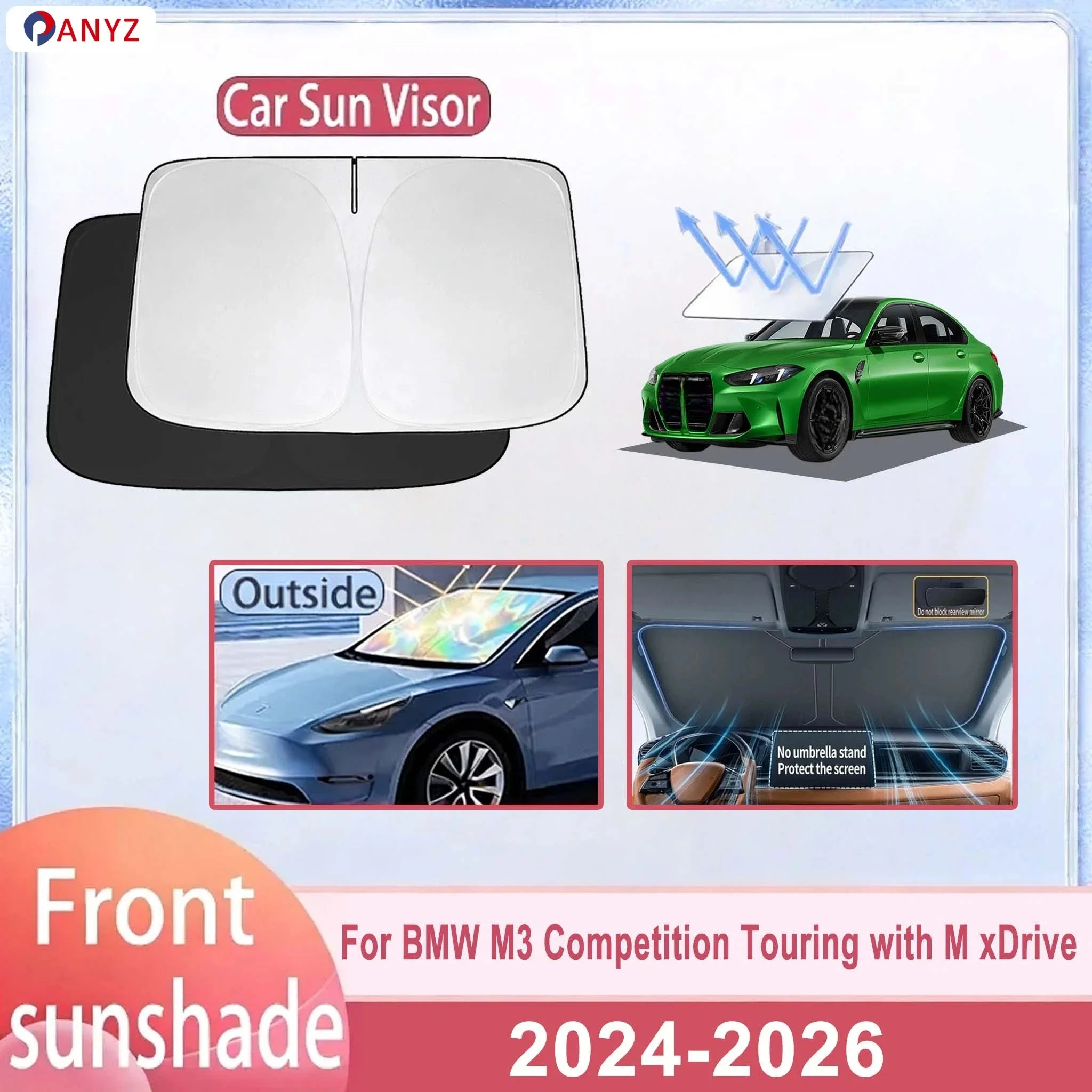 For BMW M3 Competition Touring with M xDrive 2024-2026 Car Windshield Sunshade Sun Shade Heat Insulation Auto Accessories
For BMW M3 Competition Touring with M xDrive 2024-2026 Car Windshield Sunshade Sun Shade Heat Insulation Auto Accessories