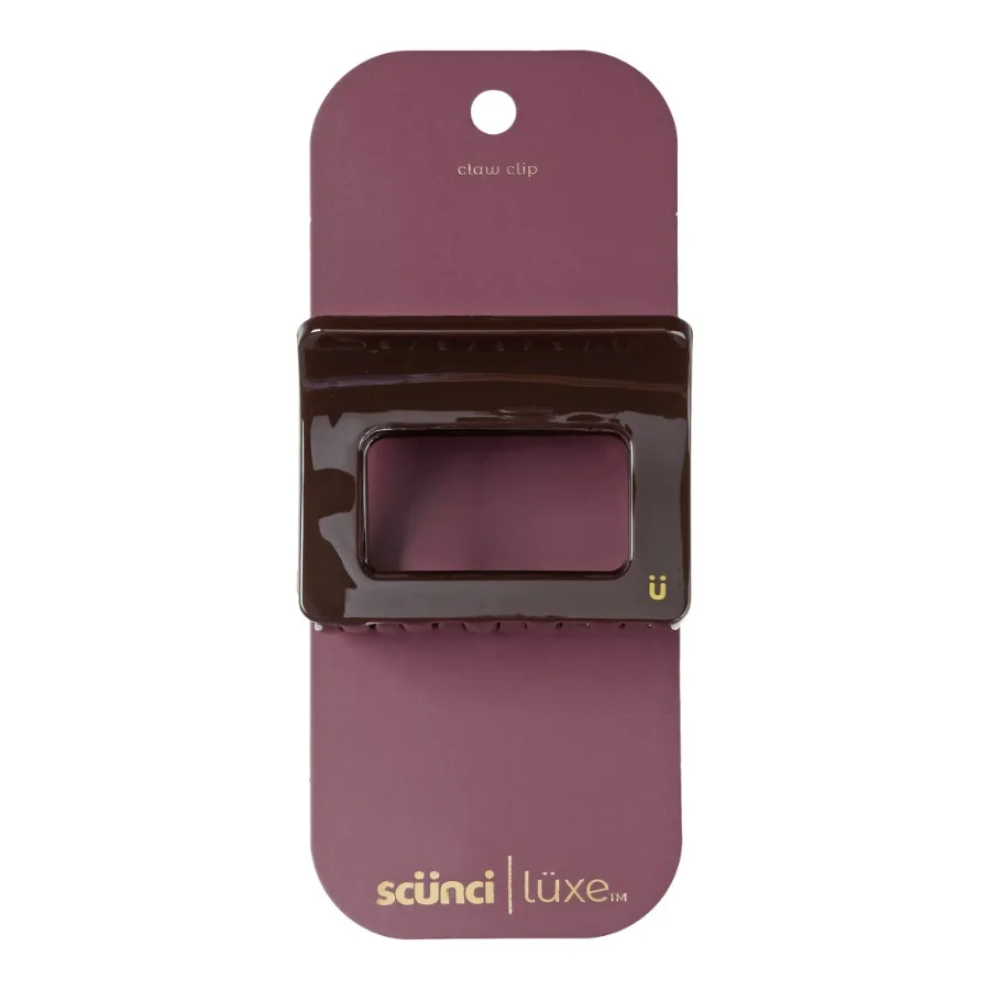 Luxe by Conair Modern Square Claw Clip Espresso Brown Open Rectangle Design 1 Count
Luxe by Conair Modern Square Claw Clip Espresso Brown Open Rectangle Design 1 Count
