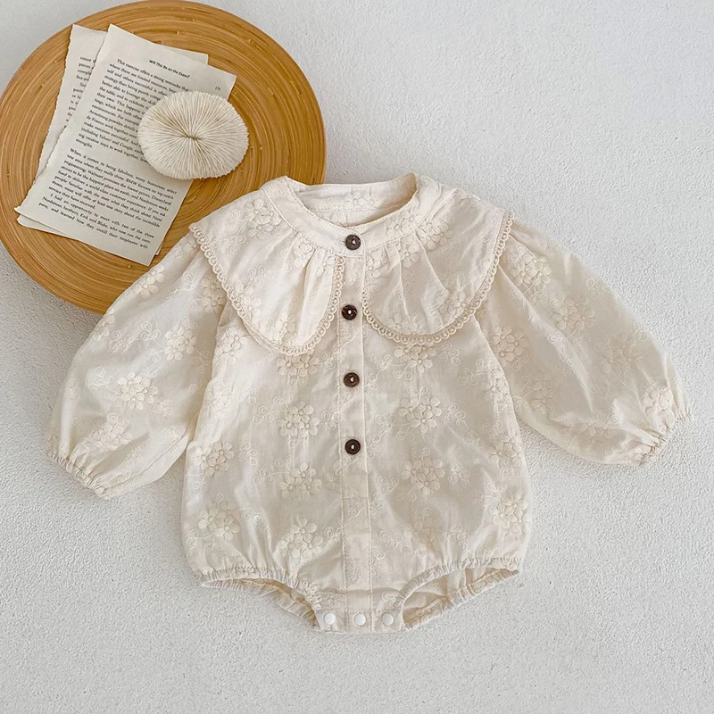 Autumn Spring 0-24M Baby Girl Clothing Newborn Baby Girls Bodysuits Long Sleeved Cotton Embroidery Korean Style Climbing Suit
Autumn Spring 0-24M Baby Girl Clothing Newborn Baby Girls Bodysuits Long Sleeved Cotton Embroidery Korean Style Climbing Suit