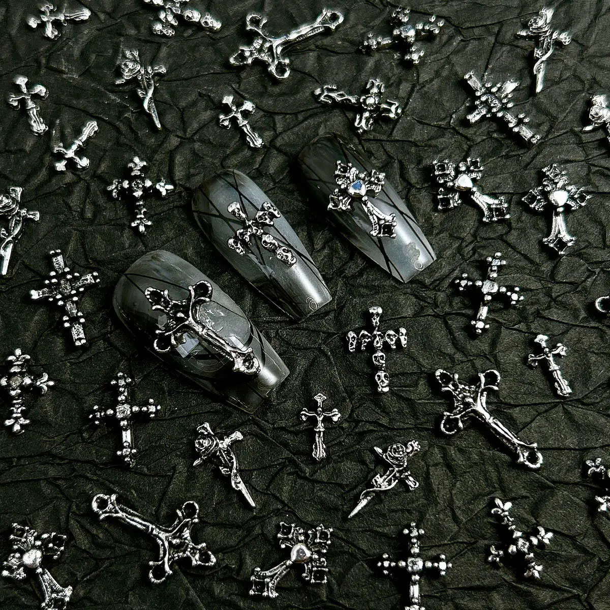 3D Alloy Halloween Series Punk Cross Nail Art Decoration Y2K Black Multi Style Cross Nail Art Charms DIY Crafts Accessories
3D Alloy Halloween Series Punk Cross Nail Art Decoration Y2K Black Multi Style Cross Nail Art Charms DIY Crafts Accessories