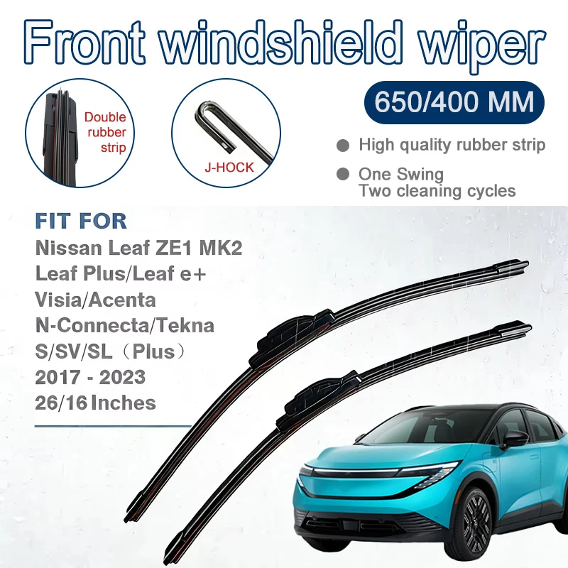 Front Wiper Blades 26"+16" For Nissan Leaf 2 MK2 2017-2023 ZE1 Plus Windshield Windscreen Car Accessories 2018 2020 2019 2022
Front Wiper Blades 26"+16" For Nissan Leaf 2 MK2 2017-2023 ZE1 Plus Windshield Windscreen Car Accessories 2018 2020 2019 2022