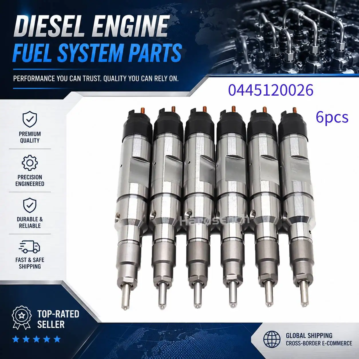 6pcs 0445120026 diesel injector Inyector de combustible for MAN TGA heavy-duty trucks TGS TGX
6pcs 0445120026 diesel injector Inyector de combustible for MAN TGA heavy-duty trucks TGS TGX