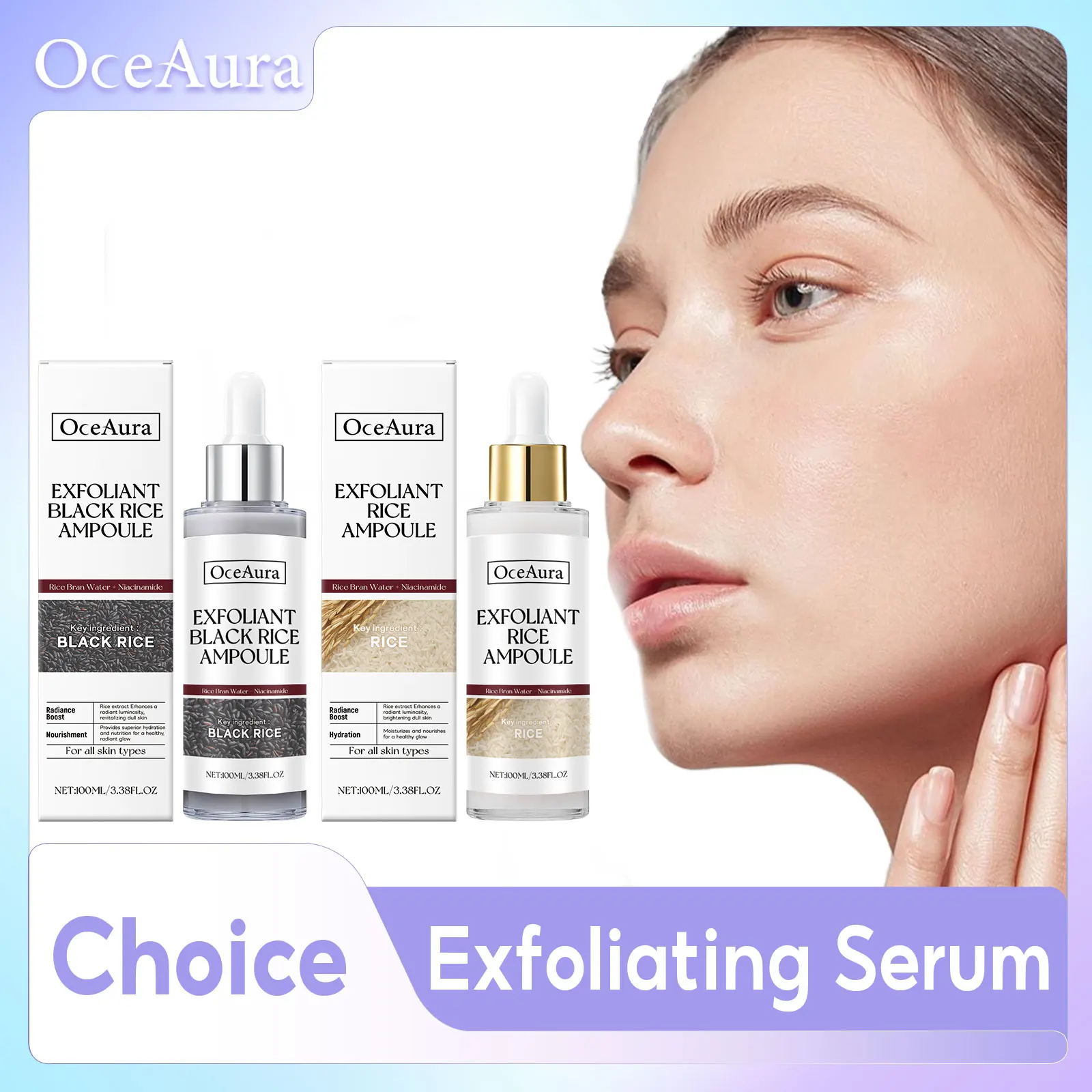 Rice Serum for Face Hydrating Brighten Skin Repair Smooth Facial Essence Gentle Exfoliation Remove Blackheads Collagen Ampoules
Rice Serum for Face Hydrating Brighten Skin Repair Smooth Facial Essence Gentle Exfoliation Remove Blackheads Collagen Ampoules