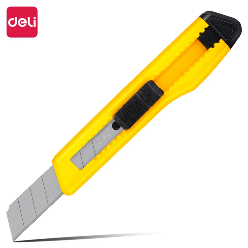 Deli Utility Knife 18mm Blade Width Retractable Box Cutter Portable Office Home Courier Unboxing Knifes Plastic Handle
Deli Utility Knife 18mm Blade Width Retractable Box Cutter Portable Office Home Courier Unboxing Knifes Plastic Handle
