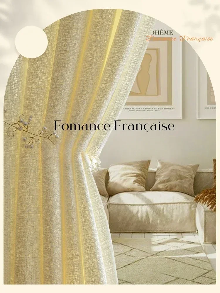 French Pastoral Style Linen Curtains Translucent Home Door Living Room Curtain Gauze
French Pastoral Style Linen Curtains Translucent Home Door Living Room Curtain Gauze