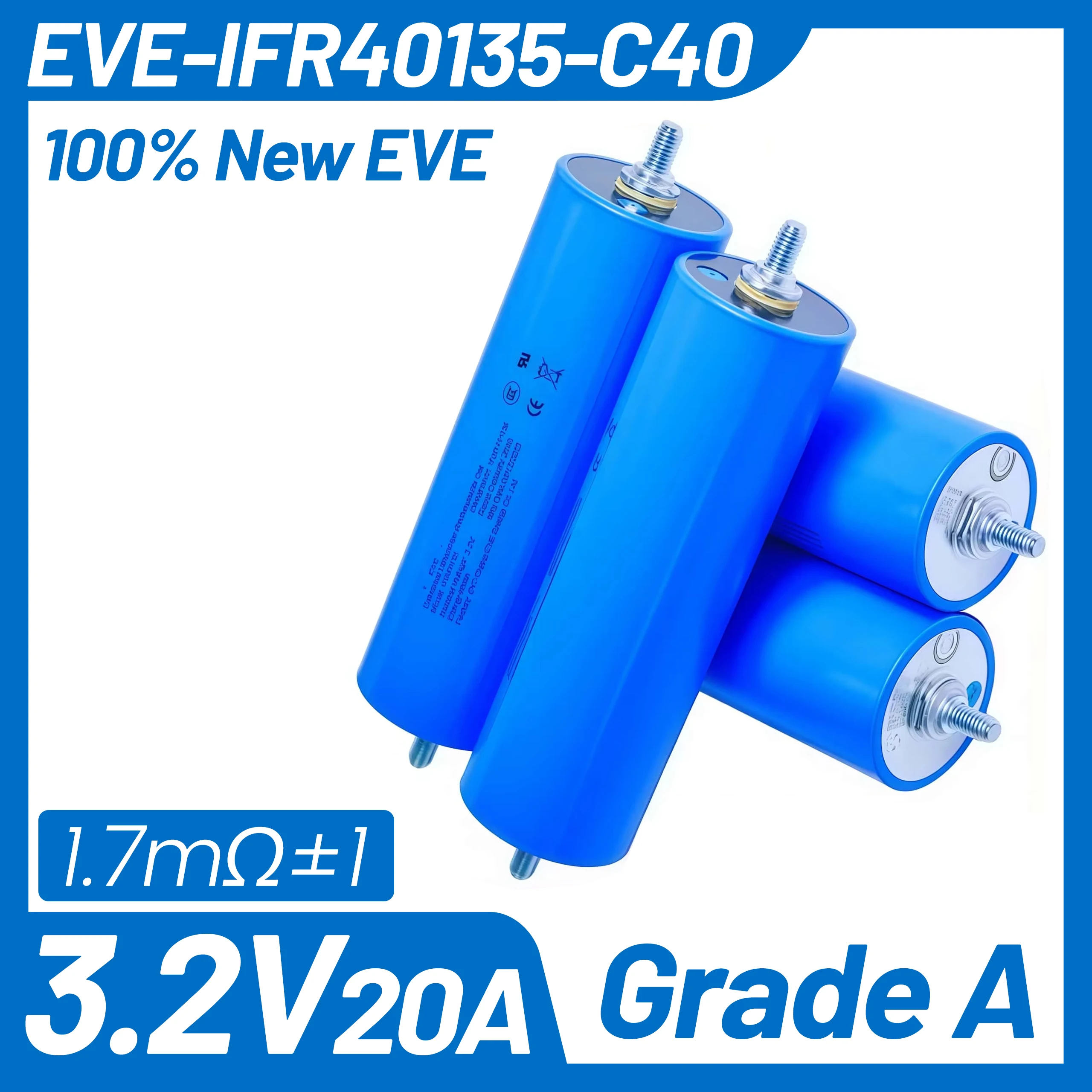 Power Your Ride & Home: EVE C40 40135 20Ah 3.2V Battery for E-bikes and Solar Storage
Power Your Ride & Home: EVE C40 40135 20Ah 3.2V Battery for E-bikes and Solar Storage