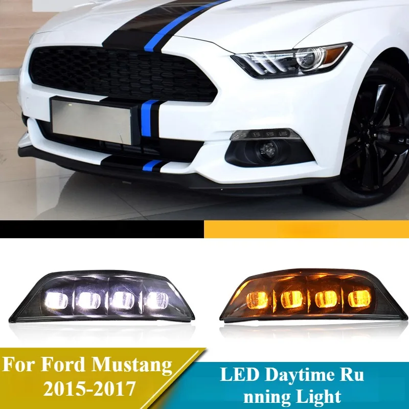 LED Daytime Running Light For Ford Mustang 2015 2016 2017 Waterproof 12V DRL Yellow Turn Signal Indicator Lamp Front Bumper Lamp
LED Daytime Running Light For Ford Mustang 2015 2016 2017 Waterproof 12V DRL Yellow Turn Signal Indicator Lamp Front Bumper Lamp