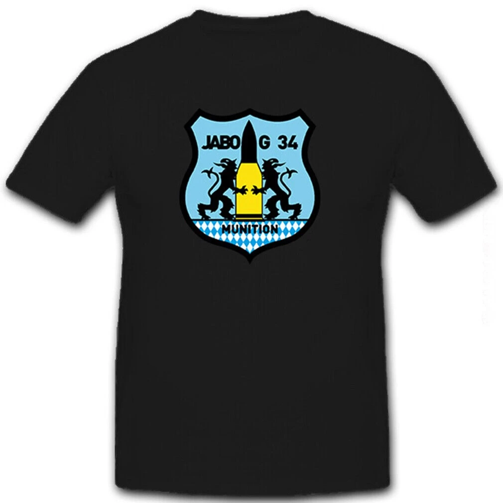 JaBoG 34 Fighter-Bomber Bundeswehr BW Military Germany Ammunition pattern - 100% cotton O-neck printed Men's T-shirt.
JaBoG 34 Fighter-Bomber Bundeswehr BW Military Germany Ammunition pattern - 100% cotton O-neck printed Men's T-shirt.