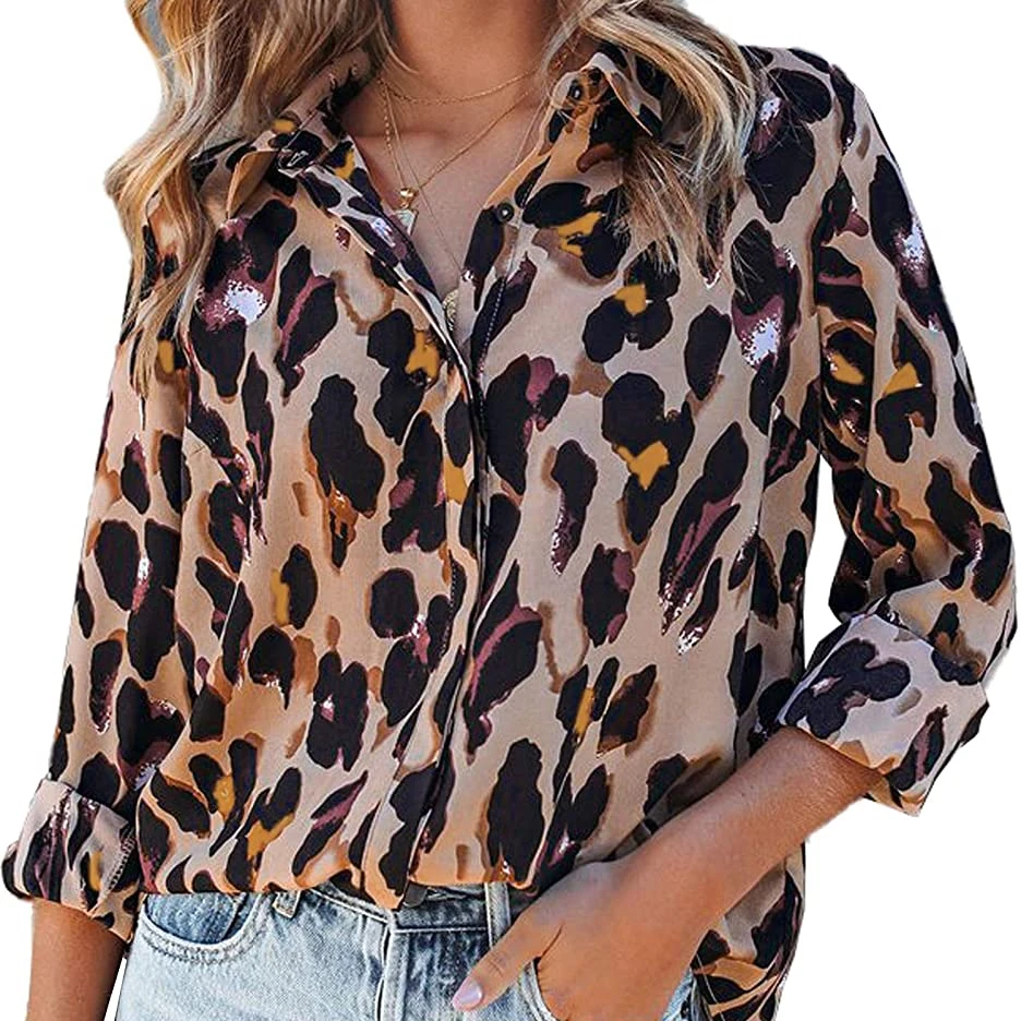 Oem Custom Ladies Regular Blouses Wholesale Women's Spring Leopard Printed Striped Soft Blouses Women V-neck Full Sleeve Blouses
Oem Custom Ladies Regular Blouses Wholesale Women's Spring Leopard Printed Striped Soft Blouses Women V-neck Full Sleeve Blouses