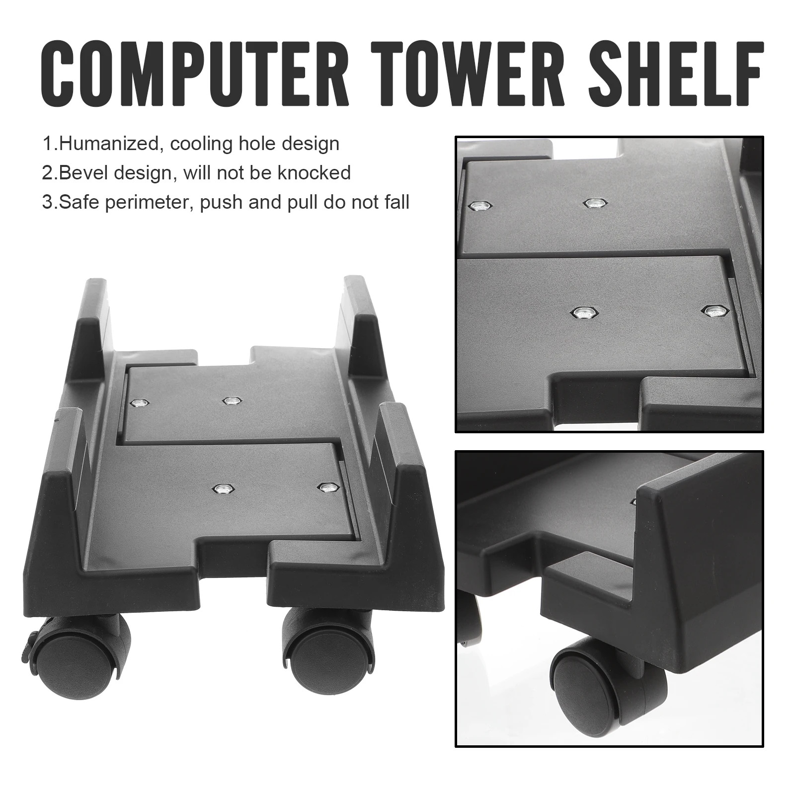 Castor Wheels CPU St PP Plastic Movable Host Bracket Rolling Computer Tower Rack Storage Reinforced Shelves Home Office 
Castor Wheels CPU St PP Plastic Movable Host Bracket Rolling Computer Tower Rack Storage Reinforced Shelves Home Office