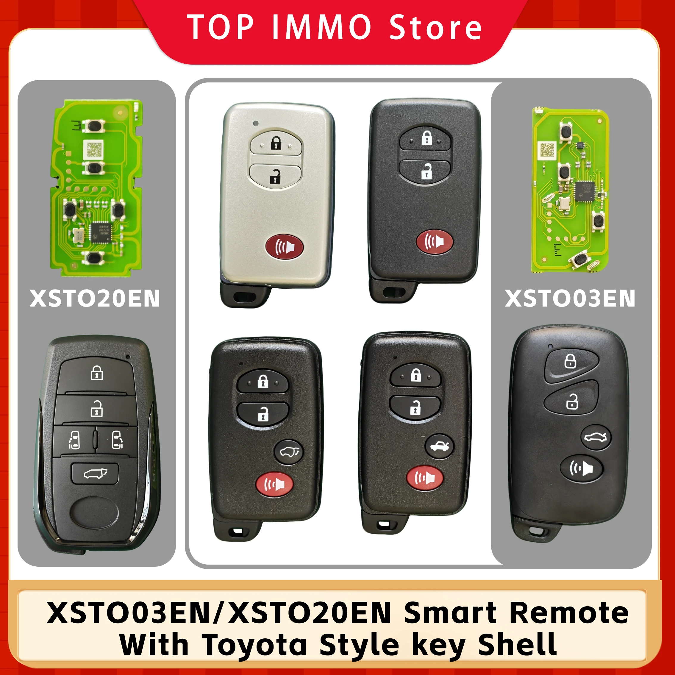 Xhorse XSTO20EN XSTO03EN With with Modified Key Shell XM38 Smart Key with vvdi2/mini key tool / Key tool max pro
Xhorse XSTO20EN XSTO03EN With with Modified Key Shell XM38 Smart Key with vvdi2/mini key tool / Key tool max pro