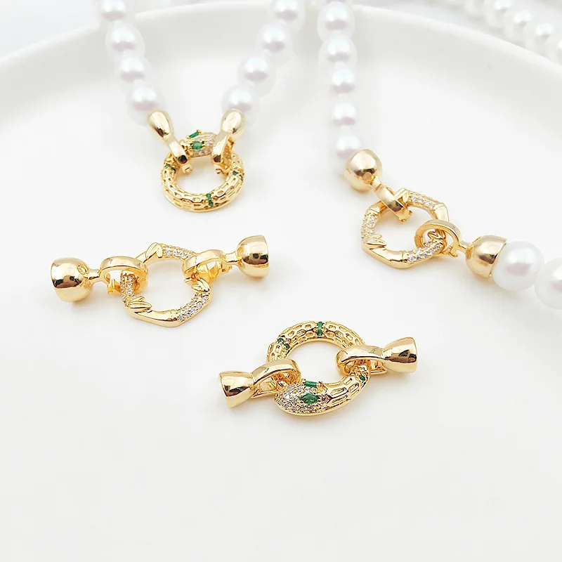 1 Piece Copper Gold-plated Snake-shaped Bamboo Joint Circle Pearl Necklace Bracelet Connecting Buckle DIY Jewelry Accessories
1 Piece Copper Gold-plated Snake-shaped Bamboo Joint Circle Pearl Necklace Bracelet Connecting Buckle DIY Jewelry Accessories