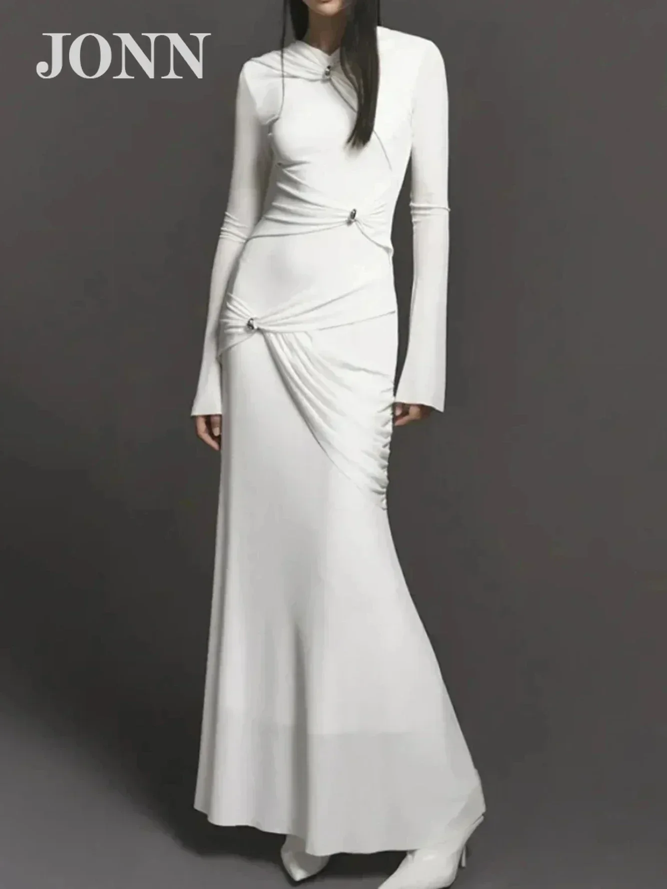 JONN High Quality 2024 New Women's Sexy O Neck Long Sleeved Pleated Long Dress Elegant Celebrity Evening Party Club Vestidos
JONN High Quality 2024 New Women's Sexy O Neck Long Sleeved Pleated Long Dress Elegant Celebrity Evening Party Club Vestidos