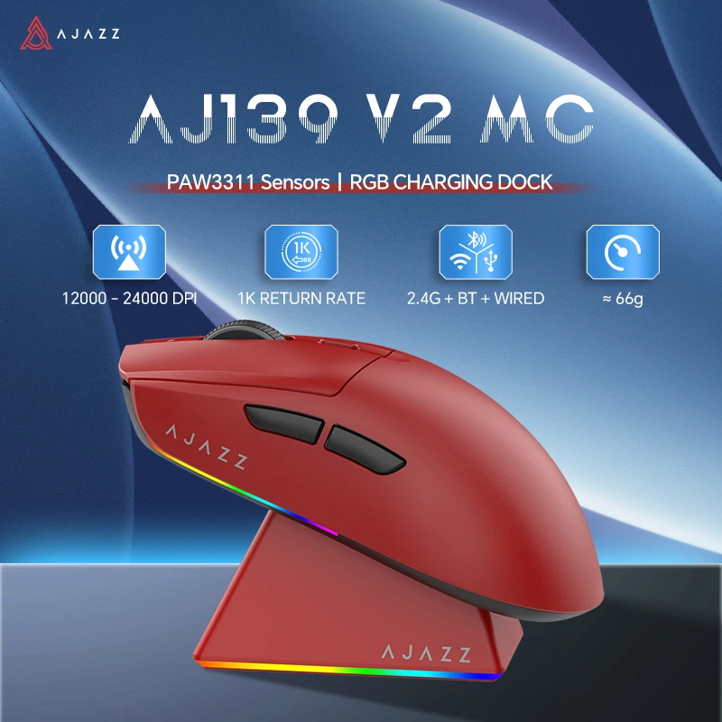 AJAZZ AJ139 V2 MC PAW3311 Беспроводная игровая мышь с магнитной зарядкой RGB 24000 точек на дюйм Bluetooth/проводная мышь, ПК геймер
AJAZZ AJ139 V2 MC PAW3311 Беспроводная игровая мышь с магнитной зарядкой RGB 24000 точек на дюйм Bluetooth/проводная мышь, ПК геймер