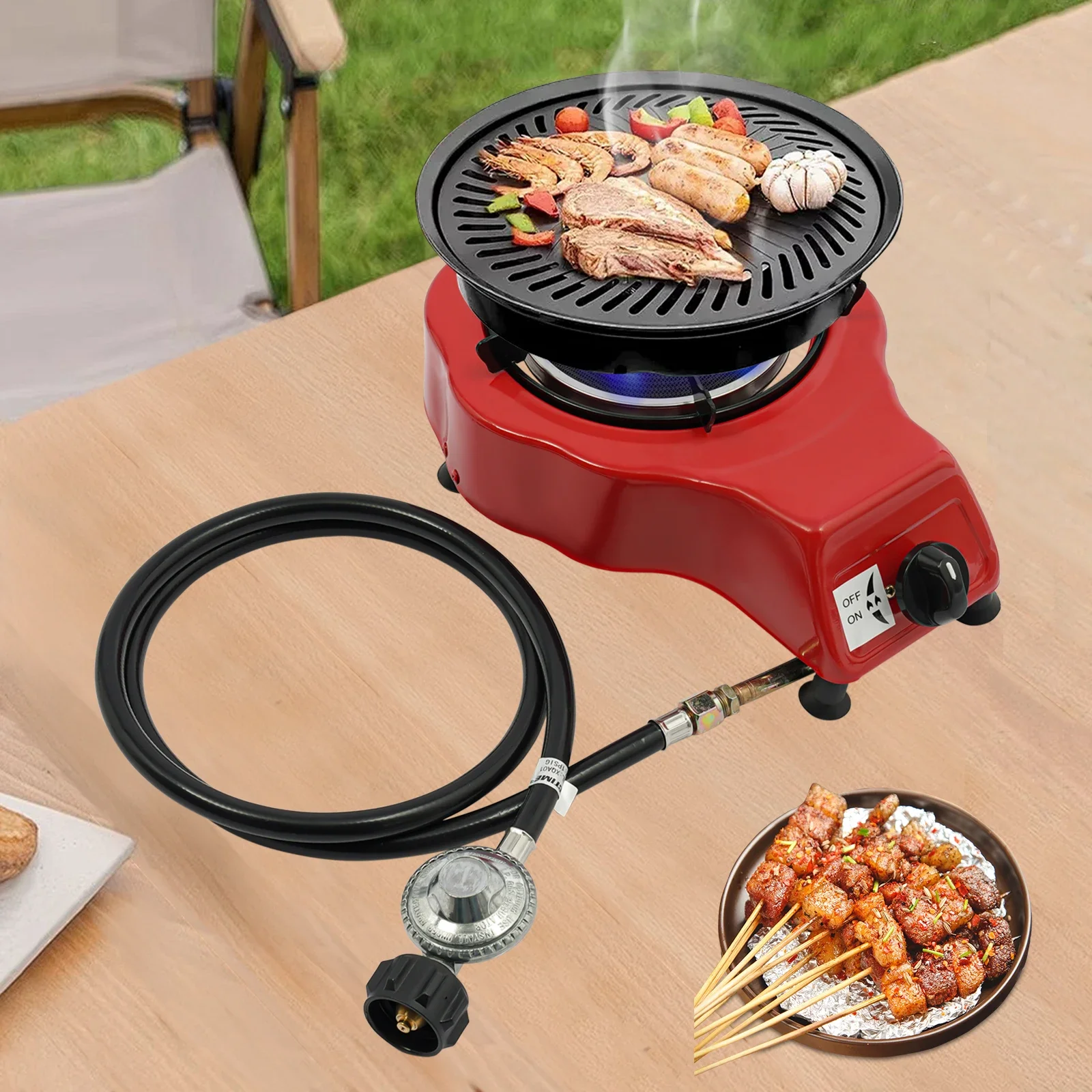 35.5*24.5cm Red Single Burner Gas Stove Portable Gas Stove Iron Gas Tove for Frying Pans Pottery Pans Flat-bottomed Pans
35.5*24.5cm Red Single Burner Gas Stove Portable Gas Stove Iron Gas Tove for Frying Pans Pottery Pans Flat-bottomed Pans