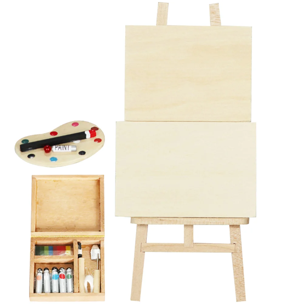 Miniature Wood Kit Lovely Decor Wooden Painting Board Holder House nament Creative Supplies Realistic Easel Model Toy Mini
Miniature Wood Kit Lovely Decor Wooden Painting Board Holder House nament Creative Supplies Realistic Easel Model Toy Mini
