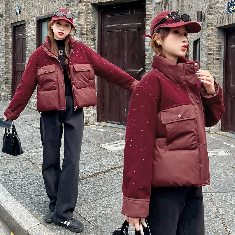 New Korean Loose Thick Bread Cotton Clothing Short Jacket Female Outerwear Autumn Winter Women Cotton Padded Jacket Stand Collar
New Korean Loose Thick Bread Cotton Clothing Short Jacket Female Outerwear Autumn Winter Women Cotton Padded Jacket Stand Collar