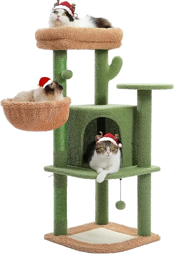 PAWZ Road Cat Tree 42 дюйма, кактус, башня для кошек с покрытием сизаля, царапины, подушечки и уютный дом для домашних кошек, кошка клис
PAWZ Road Cat Tree 42 дюйма, кактус, башня для кошек с покрытием сизаля, царапины, подушечки и уютный дом для домашних кошек, кошка клис
